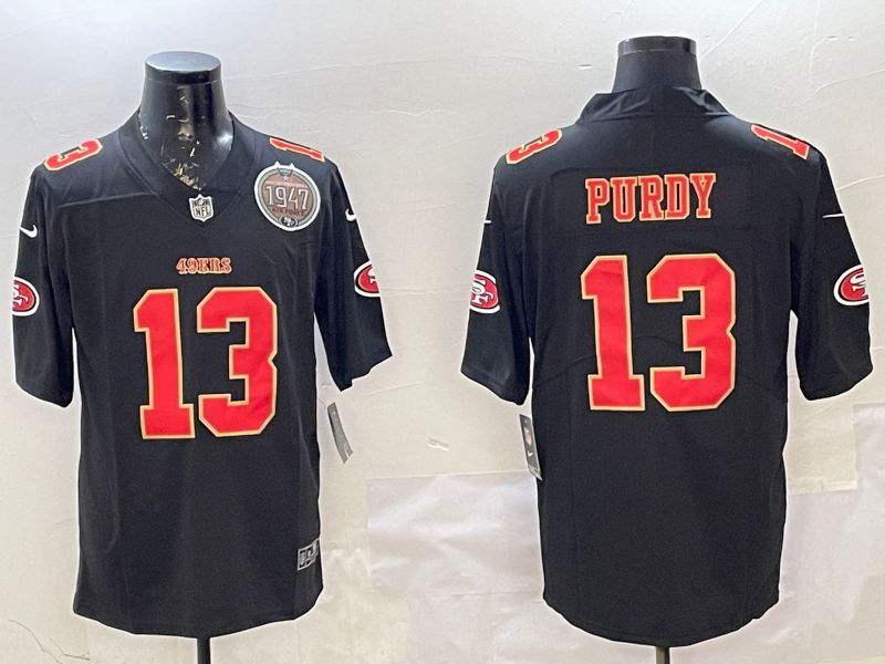 Men San Francisco 49ers #13 Purdy Black gold Fashion 2025 Nike Limited NFL Jersey style 2->san francisco 49ers->NFL Jersey